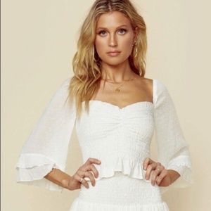 Blue Life White Layla  Crop Top.